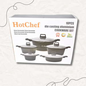 Комплект тенджери 10 части HotChef с отливно алуминиево покритие