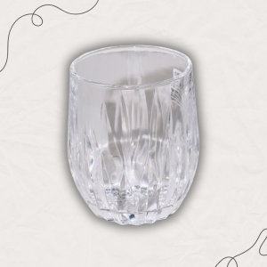 Комплект релефни стъклени чаши Deli Glassware – 6 броя 320 мл