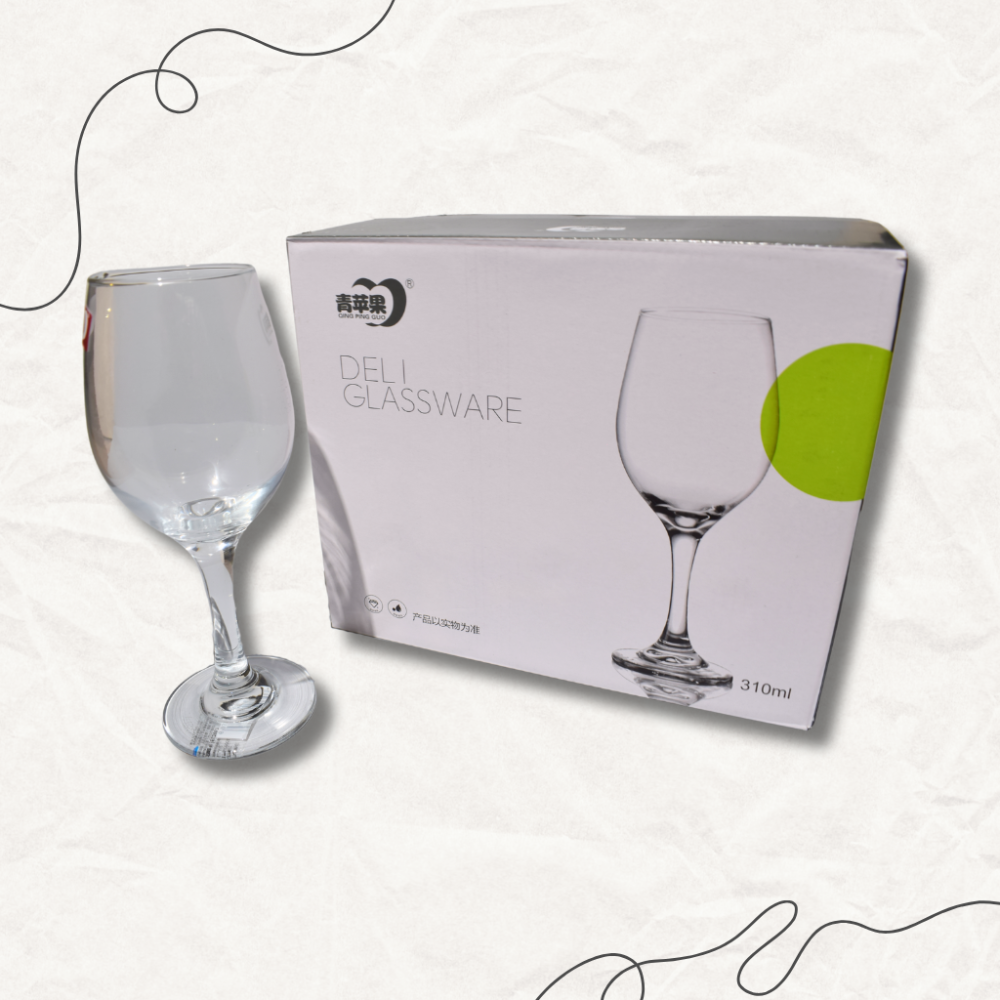 Комплект от 6 чаши за вино Deli Glassware – 310 мл стил и удобство