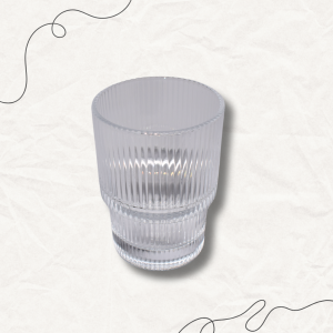Комплект от 6 стъклени чаши Deli Glassware – с вертикален релеф